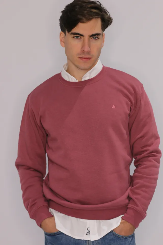 SUDADERA BÁSICA BURDEOS TRIÁNGULO