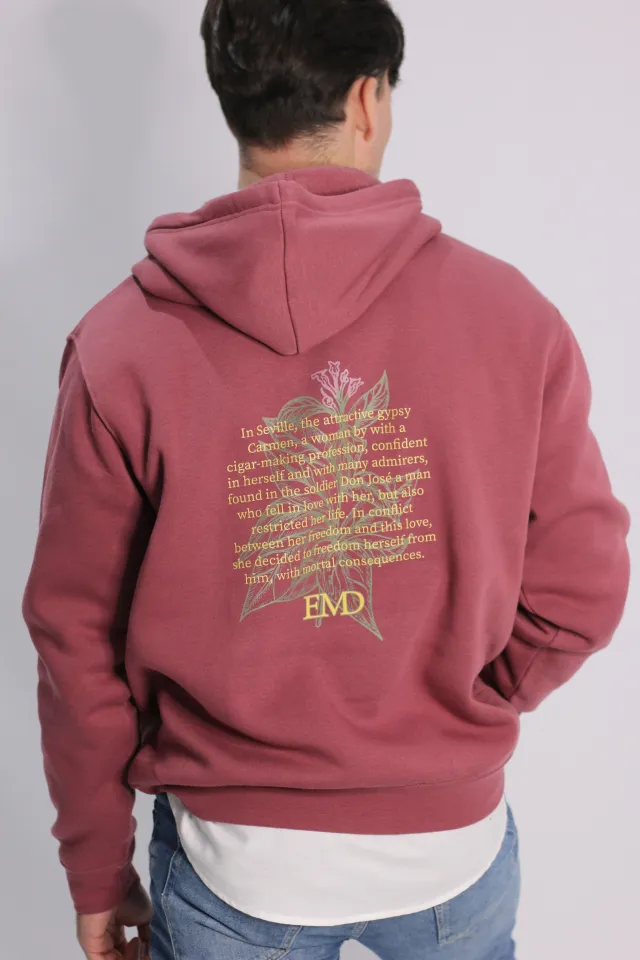 SUDADERA CARMEN CON CAPUCHA BURDEOS