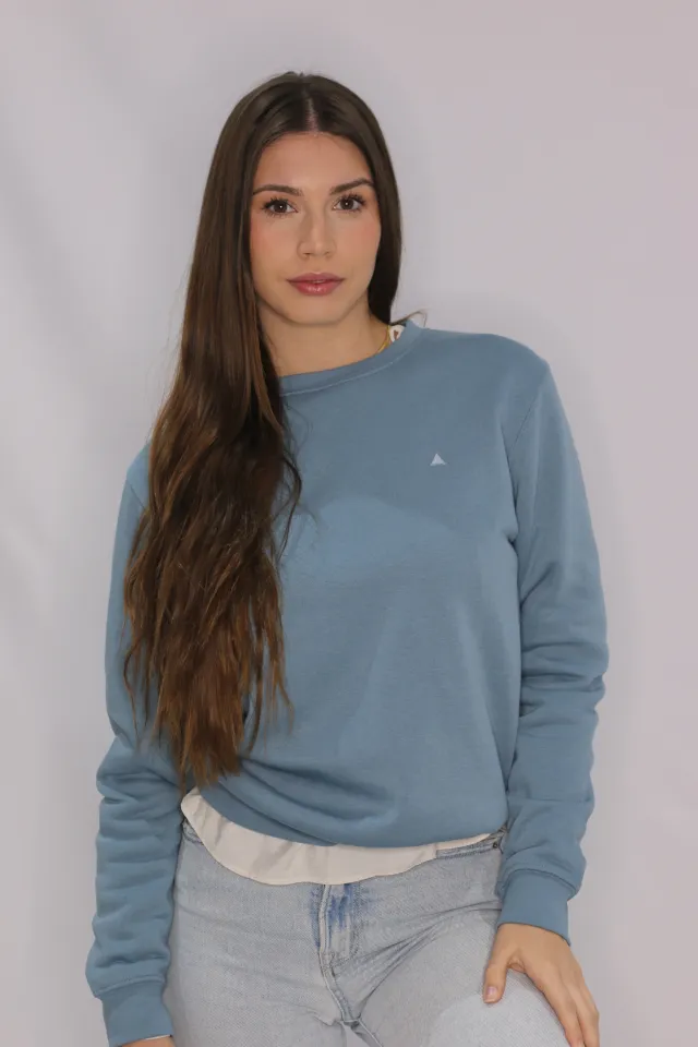SUDADERA BÁSICA AZUL CELESTE TRIÁNGULO