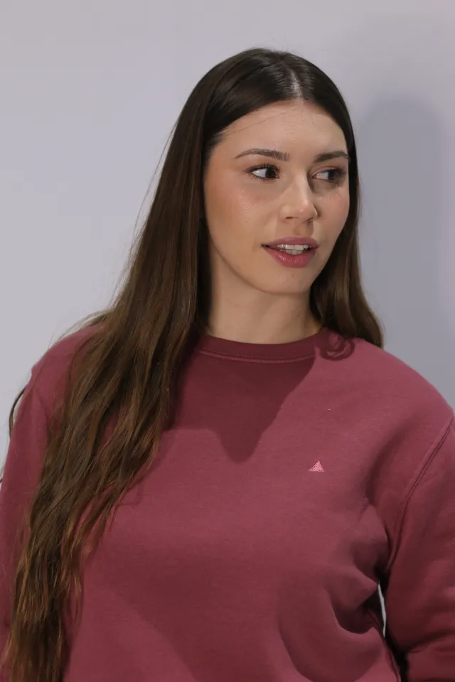 SUDADERA BÁSICA BURDEOS TRIÁNGULO