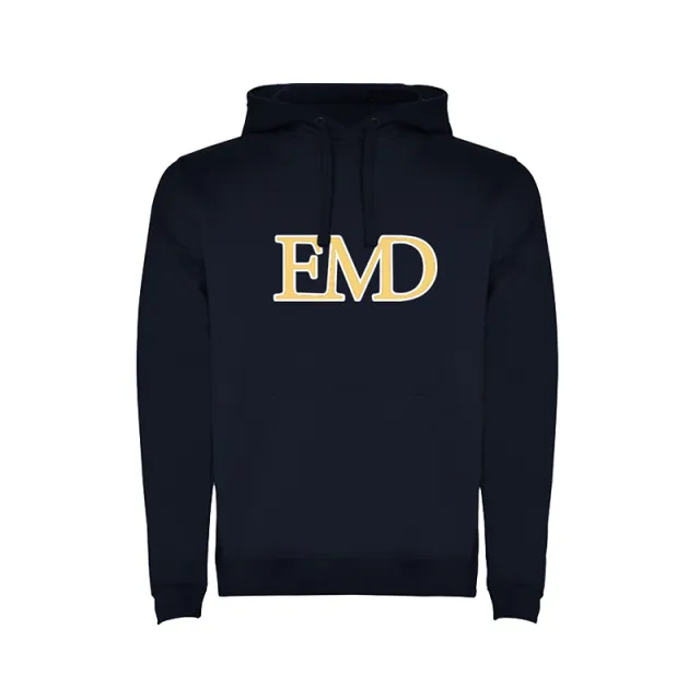 SUDADERA EMD CON CAPUCHA AZUL MARINO
