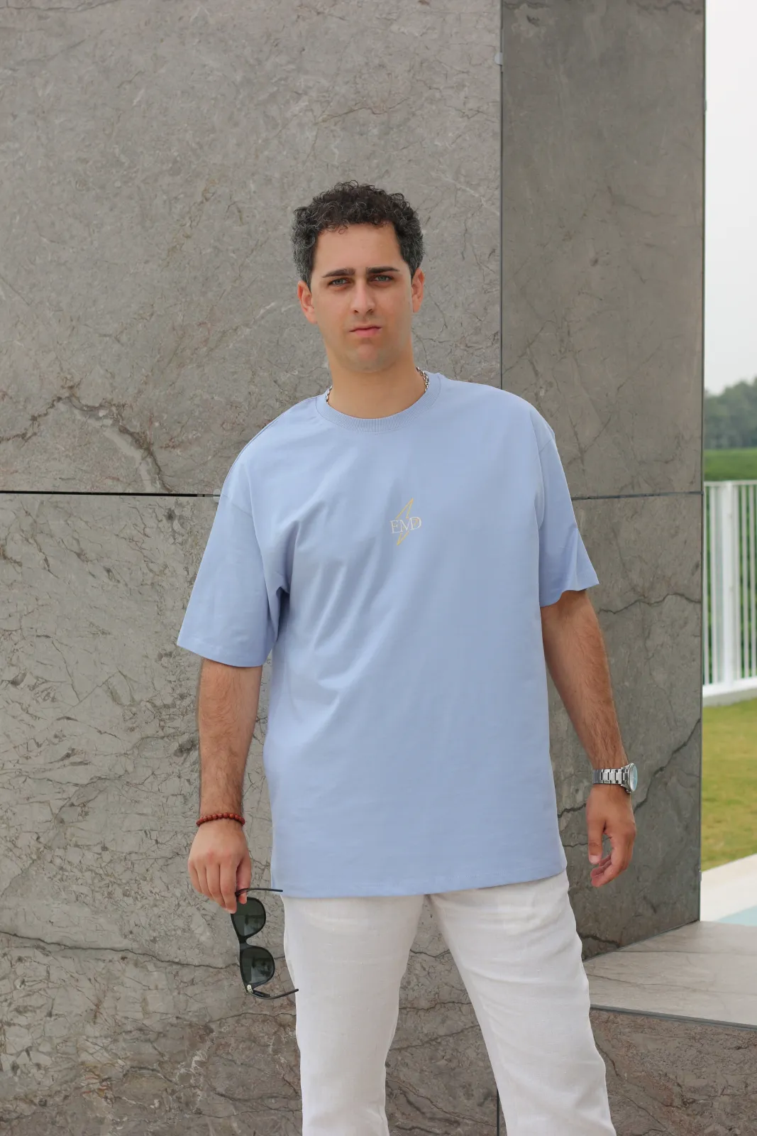 CAMISETA OVERSIZE CELESTE RAYO - Imagen 2