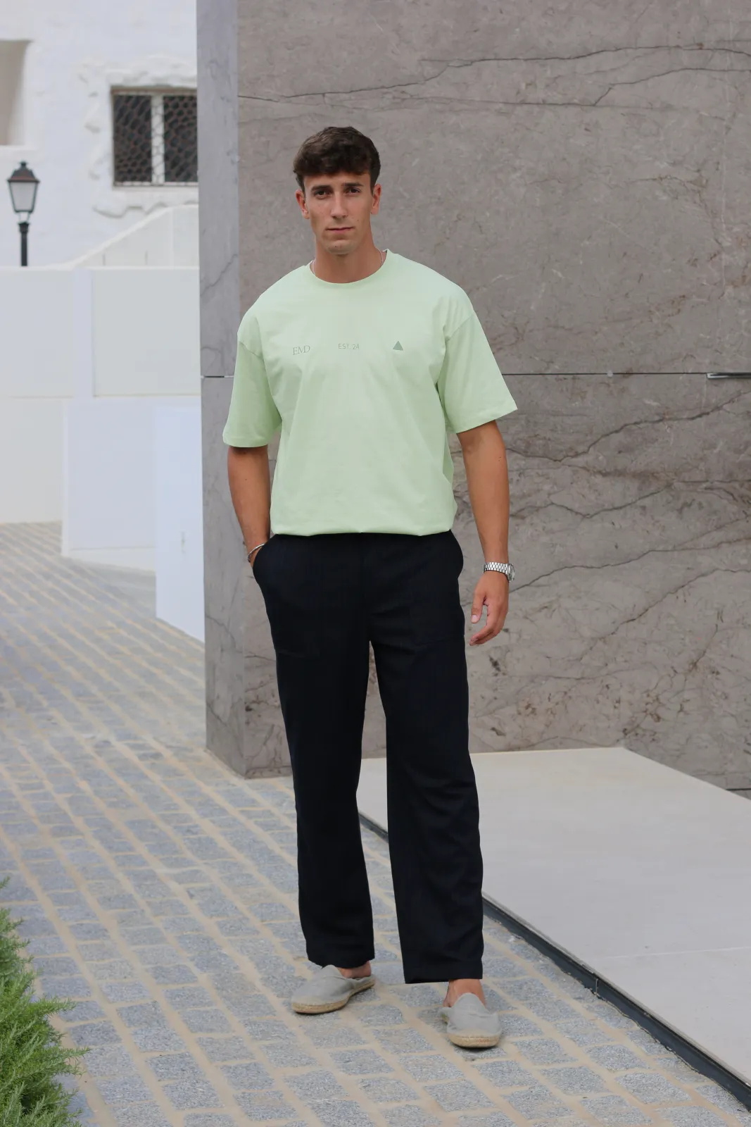 CAMISETA OVERSIZE VERDE MENTA EMD - Imagen 3