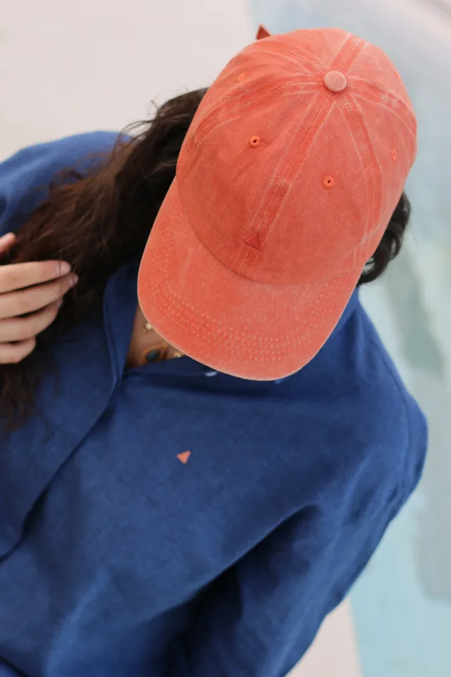 GORRA ENVEJECIDA NARANJA TRIÁNGULO