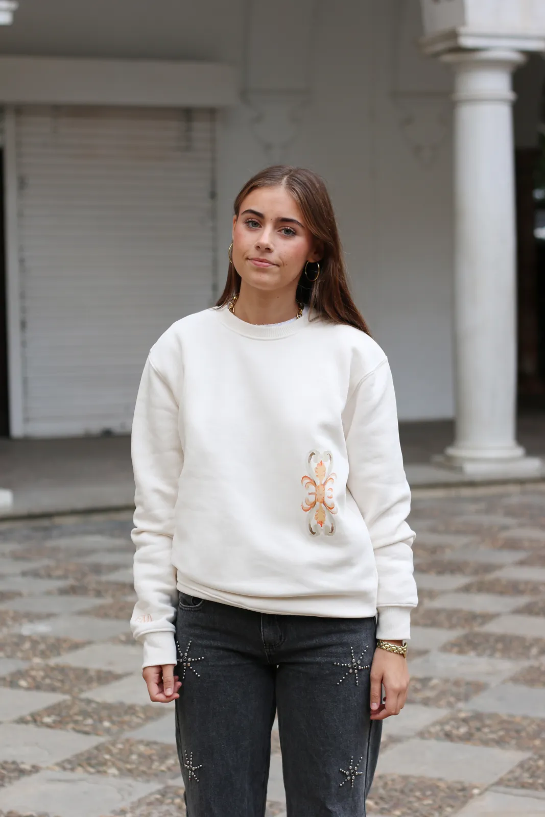 SUDADERA PLAZA DEL CABILDO BLANCO ROTO - Imagen 4