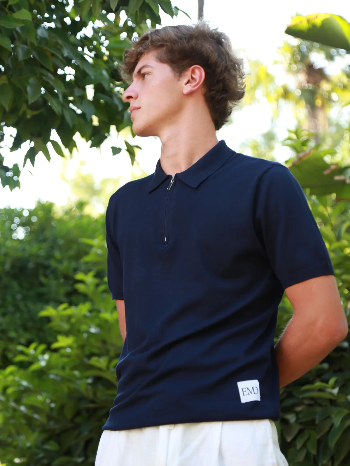 POLO ZIP AZUL MARINO - Imagen 2