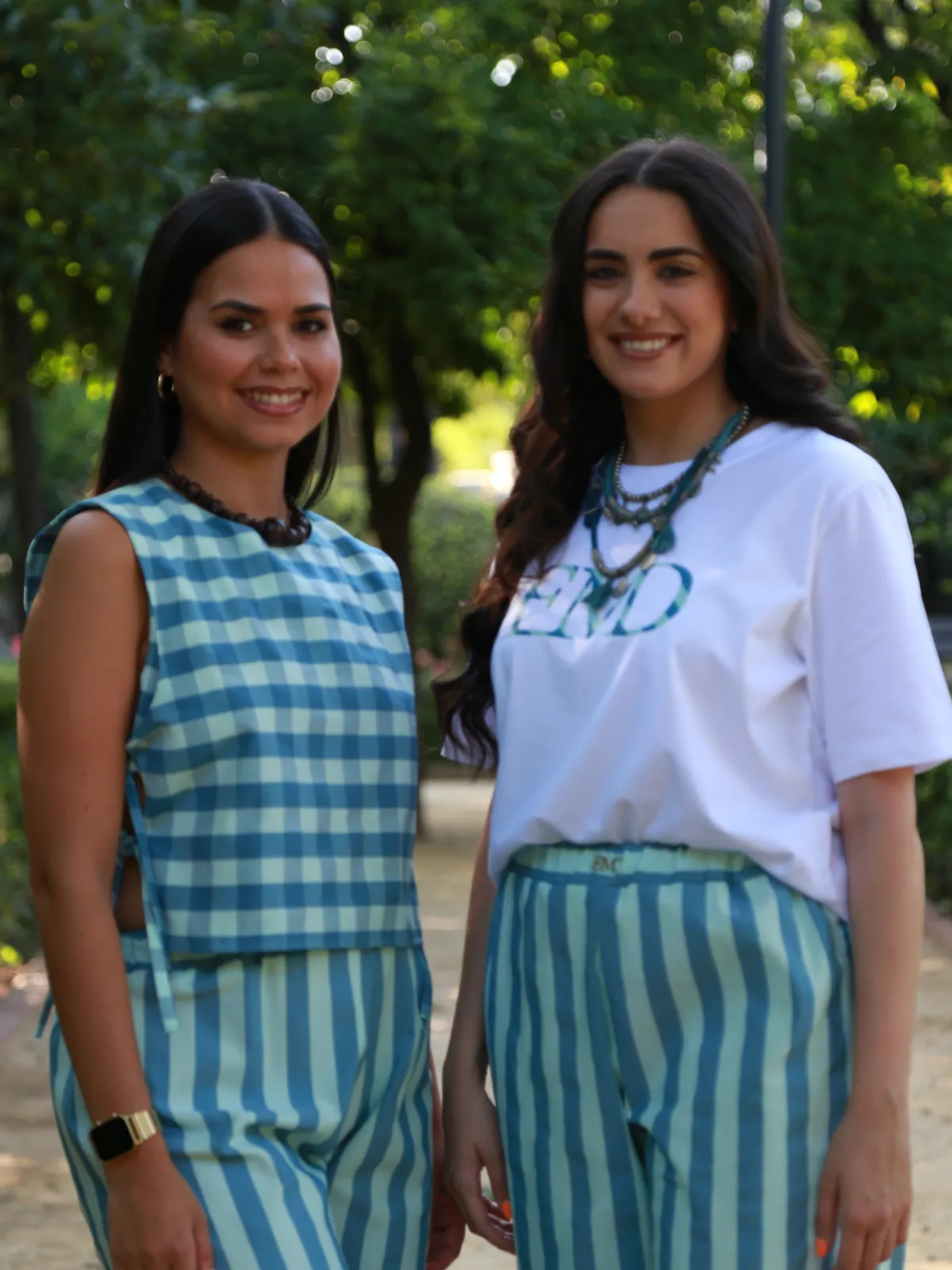 CAMISETA EMD RAYAS CELESTE - Imagen 2